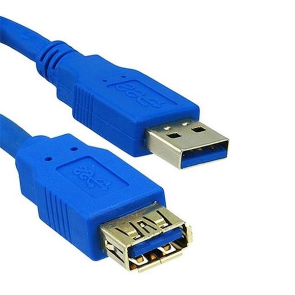 Cmple CMPLE 673-N USB 3.0 A Male to A Female Extension Gold Plated Cable- 1.5FT- Blue 673-N